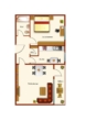 Grundriss - 2-Zimmerwohnung in bahnhofsnähe mit Balkon und Kellerabteil in Weilheim