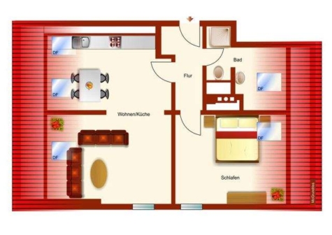 TOP! 2-3 Zimmer Wohnung im Dachgeschoss eines kernsanierten Wohn- und Geschäftshaus in Peißenberg, 82380 Peißenberg, Penthousewohnung